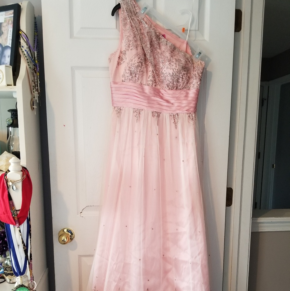 Pink and gold Prom Dress